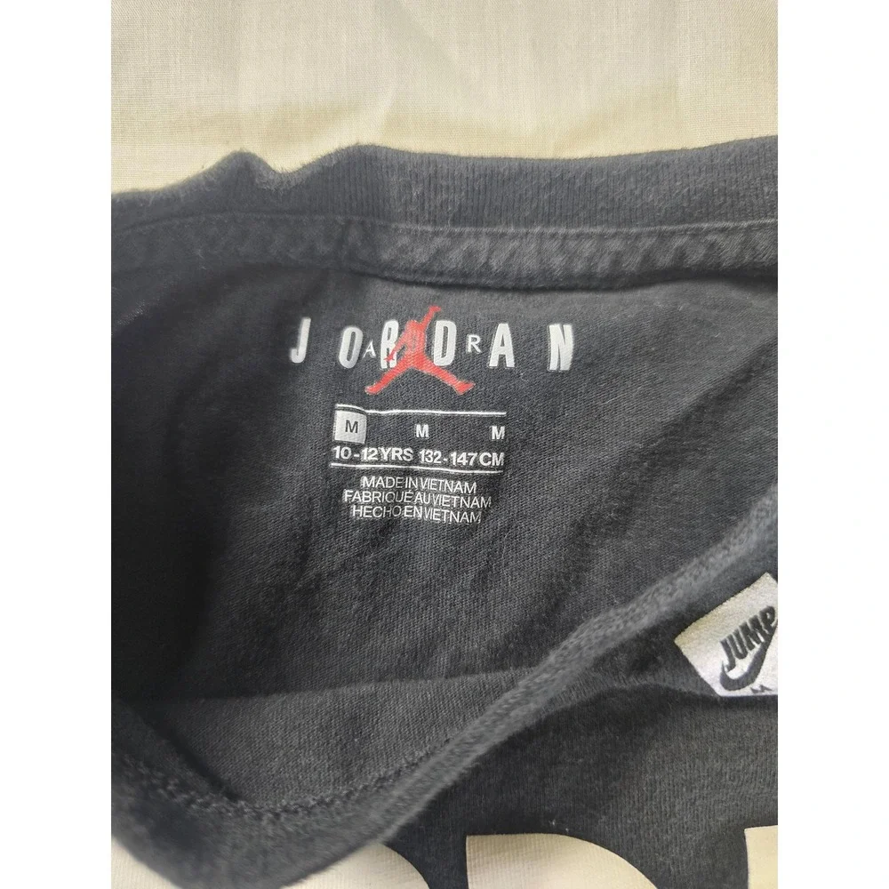 Jordan Shirt Boys 10-12 Black Air Jordan Jumpman Allover Short‎ Sleeve Tee